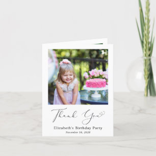 Cartão De Agradecimento Foto do Script Birthday