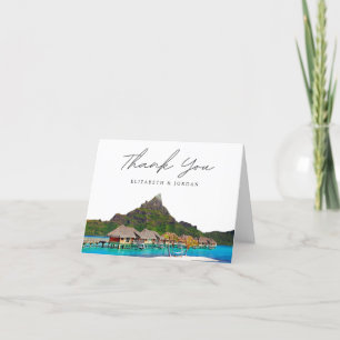 Cartão De Agradecimento Foto em Branco de Bora Bora