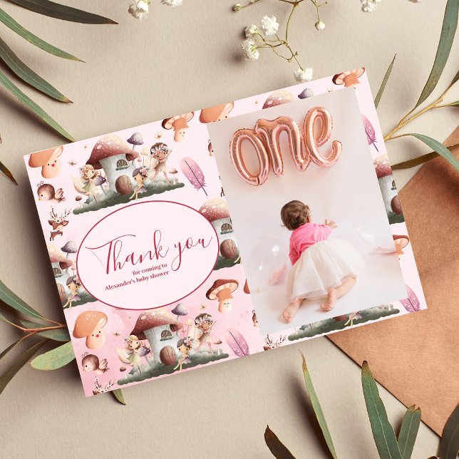 Cartão De Agradecimento Foto: Fada Primeira primeiro aniversario (Criador carregado)