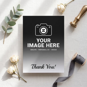 Cartão De Agradecimento Foto Favorita Personalizada com Texto