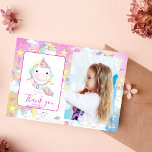 Cartão De Agradecimento Foto Festa de aniversário mágica do Unicórn Rainbo<br><div class="desc">Expresse sua gratidão com obrigados encantados usando nosso Cartões de agradecimentos de Festa de aniversário mágico do Unicórnio. Isto não é apenas um cartão; é o seu portal para agradecer aos seus convidados com um toque de capricho e charme. Quer você esteja expressando apreço pela sua presença, presentes, ou desejos...</div>