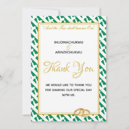 Cartão De Agradecimento Foto FLAG NIGERIA Personalizada