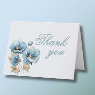 Cartão De Agradecimento Foto Floral Elegante A Qualquer Ano Aniversário