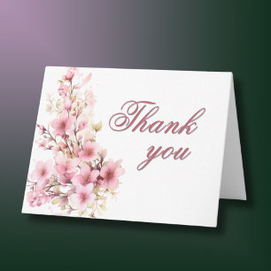 Cartão De Agradecimento Foto Floral Elegante A Qualquer Ano Aniversário