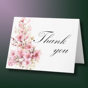Cartão De Agradecimento Foto Floral Elegante A Qualquer Ano Aniversário