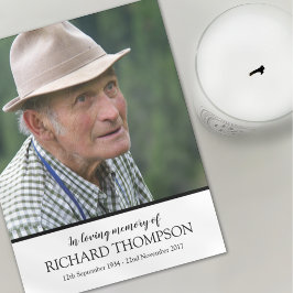 Cartão De Agradecimento Foto Funeral Obrigado Ordem de Serviço