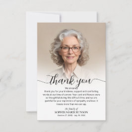 Cartão De Agradecimento Foto Funeral Simples