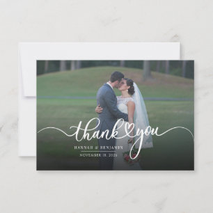 Cartão De Agradecimento Foto Mão-de-Casamento na moda