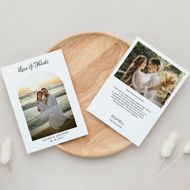 Cartão De Agradecimento Foto minimalista simples (Criador carregado)