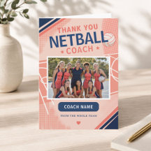 Foto Moderna da Equipe de Netball Treinador