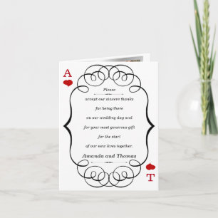 Cartão De Agradecimento Foto Moderna do casino de Las Vegas, OBRIGADA