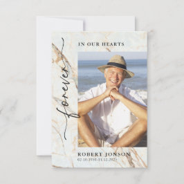 Cartão De Agradecimento Foto moderna para sempre no nosso Funeral