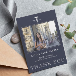 Cartão De Agradecimento Foto moderna simples da formatura de Enfermeiro