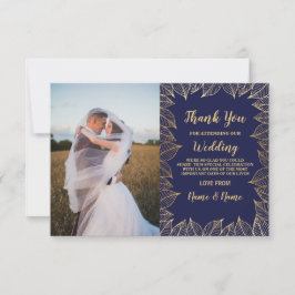 Cartão de Agradecimento Foto Noivado Casamento Azu