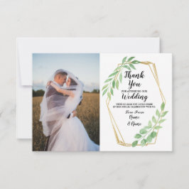 Cartão de Agradecimento Foto Noivado Casamento Fol
