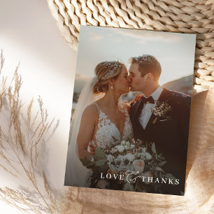 Cartão De Agradecimento FOTO OBRIGADO SUA moderna camada de ampersand eleg