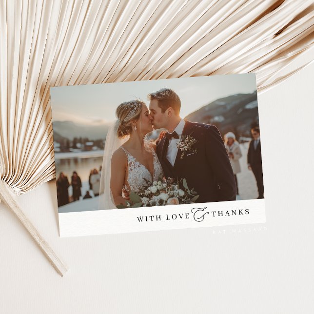 Cartão De Agradecimento FOTO OBRIGADO SUA moderna e elegante amperse (Criador carregado)