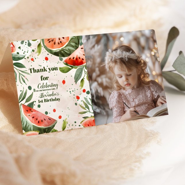 Cartão De Agradecimento Foto 'One in a Melon' Gama de Melancia 1rua Bi (Criador carregado)