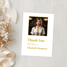 Foto para graduação Dourada e branca elegante