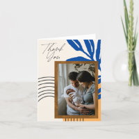 Foto personalizada Abstrato azul botânico amarelo