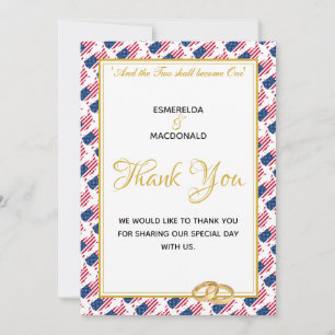 Cartão De Agradecimento Foto personalizada cristã da AMÉRICA dos EUA