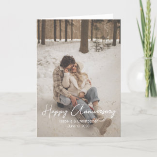 Cartão De Agradecimento Foto personalizada de aniversário com texto person
