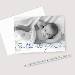 Cartão De Agradecimento Foto Personalizada De Bebê Personalizada De Script