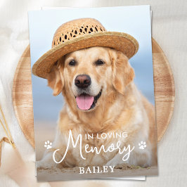 Cartão De Agradecimento Foto Personalizada de Cachorro Simples Memorial Pe