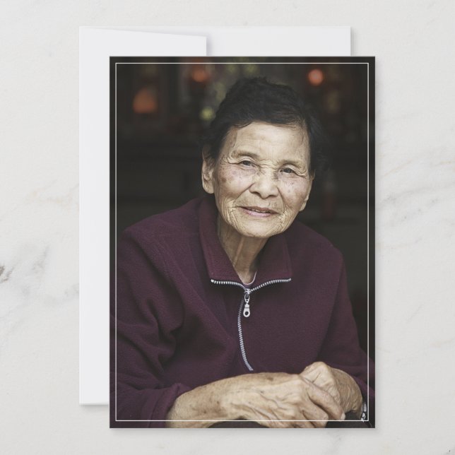 Cartão De Agradecimento Foto Personalizada do Funeral Memorial do Simpatia (Frente)