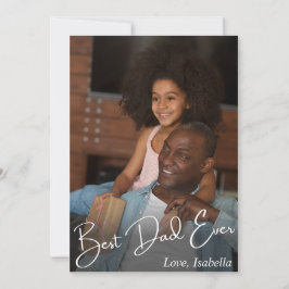 Cartão De Agradecimento Foto personalizada do melhor Pai nunca