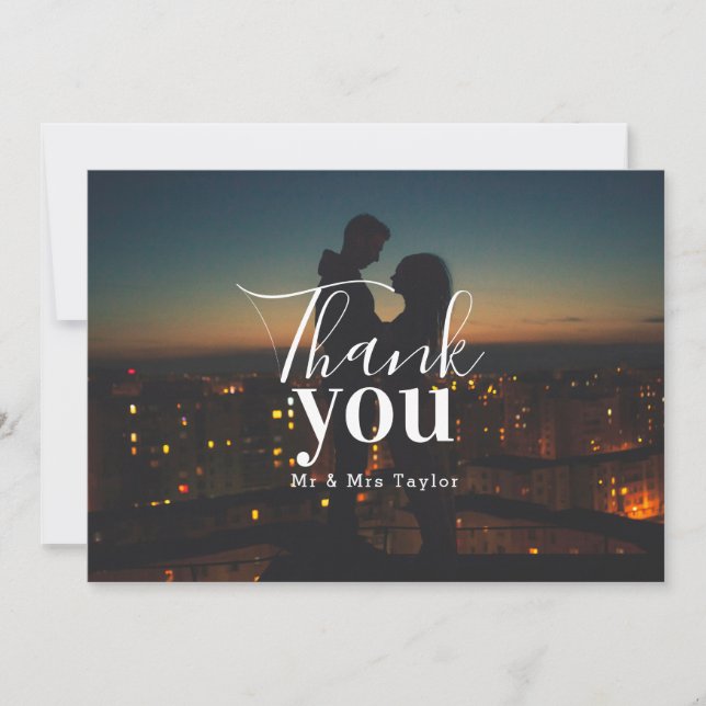 Cartão De Agradecimento Foto personalizada Obrigado (Frente)