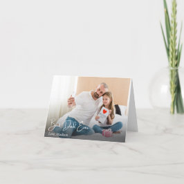 Cartão De Agradecimento Foto Personalizada Simples do Melhor Pai