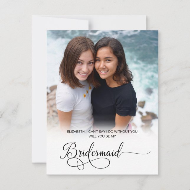 Cartão De Agradecimento Foto Personalizada Você Será Minha Carta De Brides (Frente)