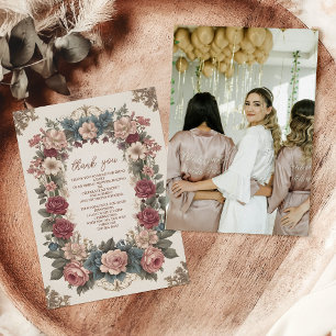 Cartão De Agradecimento Foto Real Exposição Floral Caprichosa de Noivas Vi