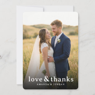 Cartão De Agradecimento Foto Romântica ao Ar Livre em Tons Dourados