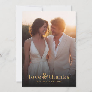 Cartão De Agradecimento Foto Romântica de Pôr do Sol Quente