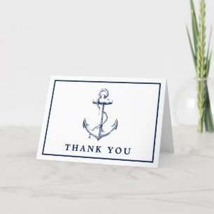 Cartão De Agradecimento Foto Simples Anchor Náutico Branco
