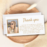 Cartão De Agradecimento Foto simples Aniversário<br><div class="desc">Simples Cartões de agradecimentos de Aniversário de Foto. Cartões de agradecimentos simples e moderno com foto e notas de agradecimento.</div>