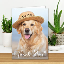 Cartão De Agradecimento Foto simples personalizada de Pet de Cão Vet Tech