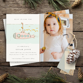 Cartão De Agradecimento Foto Submarina Submarina Qualquer Idade Aniversári