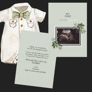 Cartão De Agradecimento Foto ultrassonográfica Obrigado Bebê Ponto de Vist