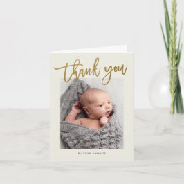 Cartão De Agradecimento Fotografia da Calligrafia Moderna - obrigado nota