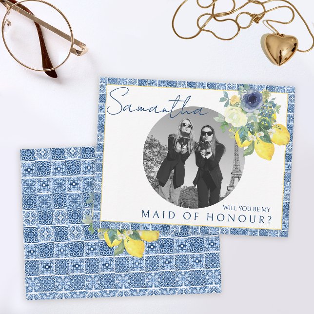 Cartão De Agradecimento Fotografia da Madrinha de casamento de limão no Me (Criador carregado)