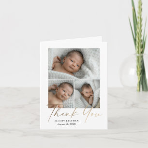 Cartão De Agradecimento Fotos de Bebê com Letra Minúscula 3