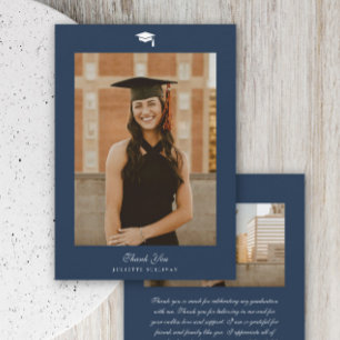 Cartão De Agradecimento Fotos de Formatura com Tipo Mínimo