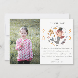 Cartão De Agradecimento Fotos Subaquáticas de Sereia para Formatura de Pré