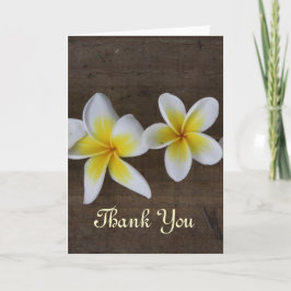 Cartão De Agradecimento Frangipani Wedding Thank You cards