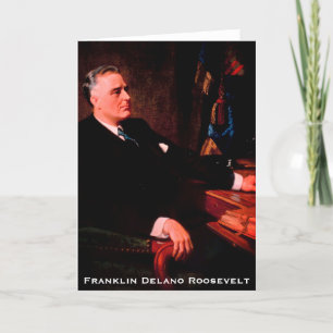 Cartão De Agradecimento Franklin D. Roosevelt, Presidente da Depressão e G