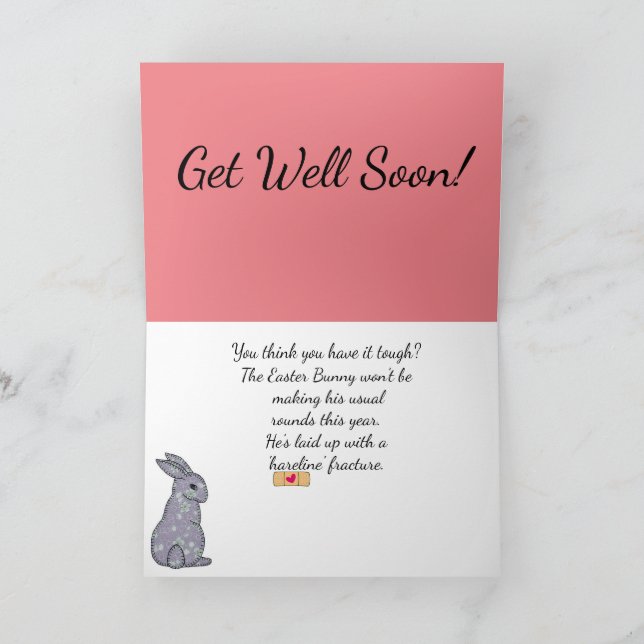 Cartão De Agradecimento Fratura "Hare-Line" (Interior)