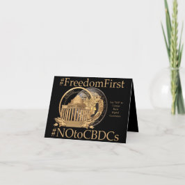 Cartão De Agradecimento #FreedomFirst: Carteira de Liberdade - Abrace a Li